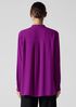 Silk Georgette Crepe Band Collar Shirt