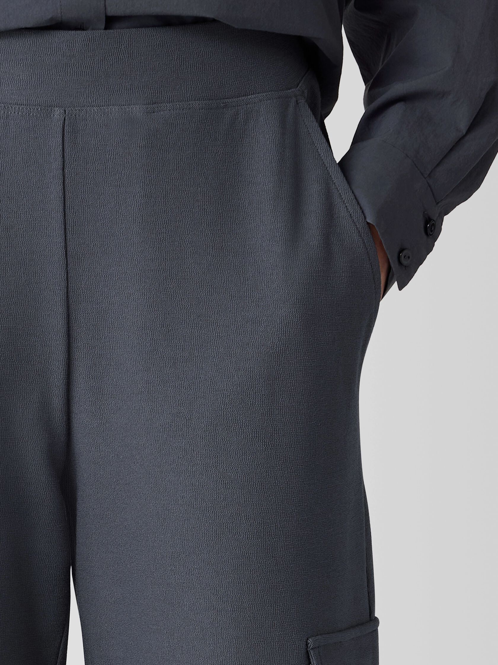 Washable Stretch Crepe Cargo Pant