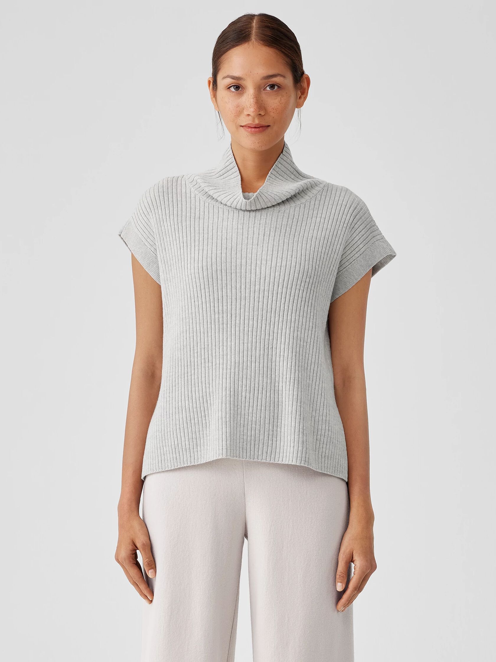 Merino Turtleneck Top in Regenerative Wool