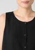 Silk Georgette Crepe Round Neck Vest