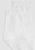 Cotton Rib Scallop Edge Short Crew Sock