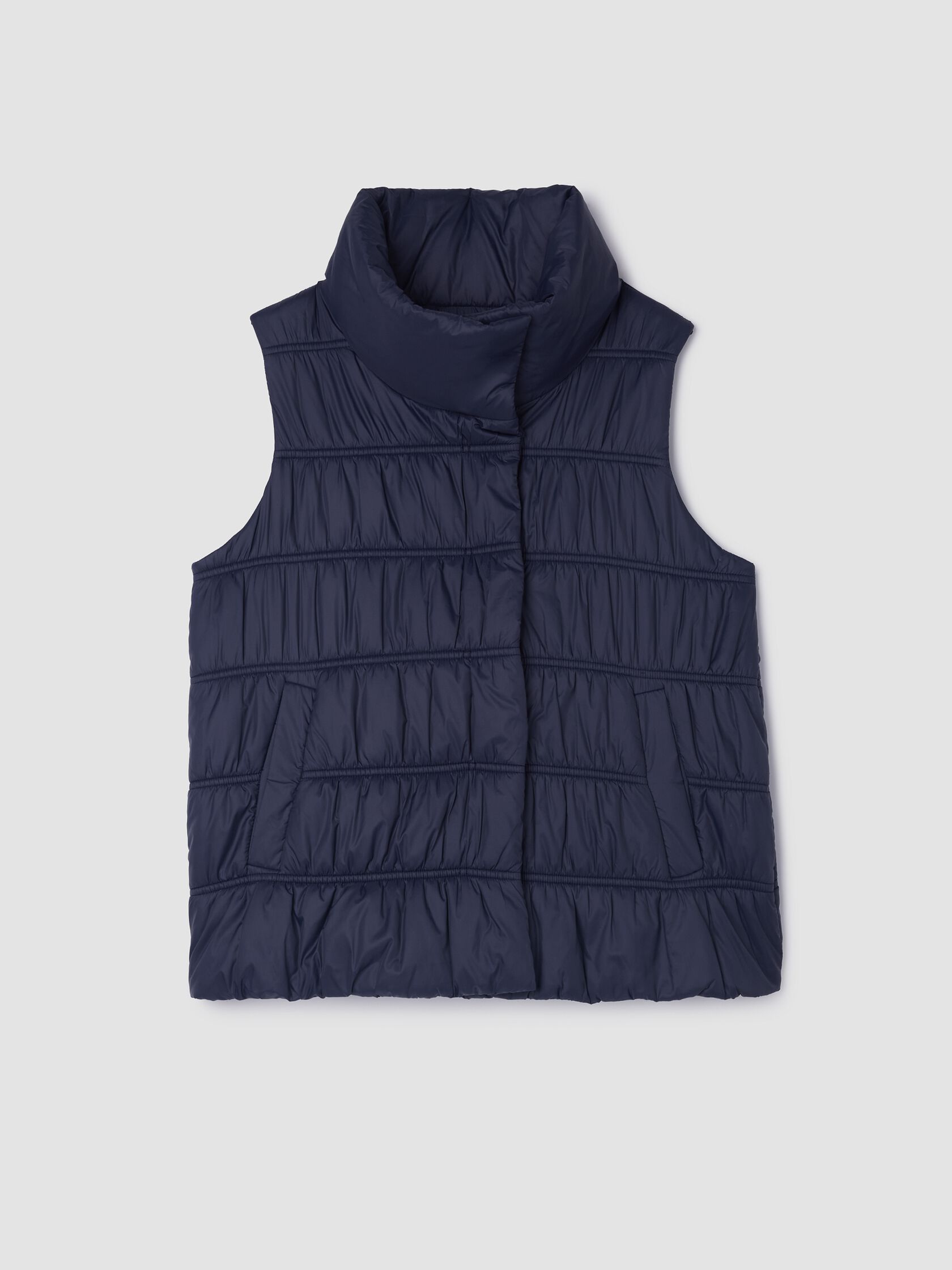 Eggshell Recycled Nylon Ruched Vest