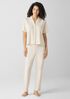 Organic Cotton Interlock Notch Collar Sleep Shirt