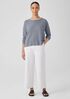 Organic Linen Cotton Jewel Neck Box-Top