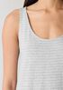 Striped Organic Cotton Jersey Tank Sleep Dress