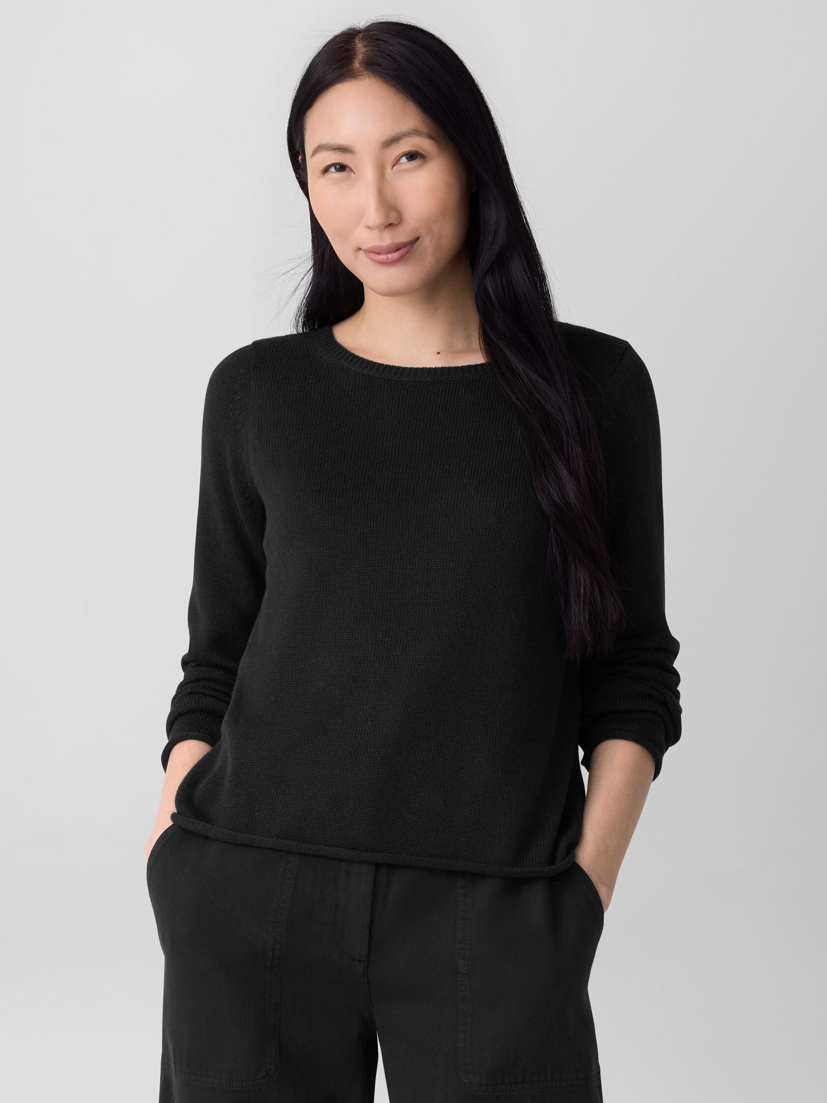 Peruvian Cotton Blend Bateau Neck Top