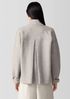Lightweight Boiled Wool High Collar Jacket in Regenerative Wool
