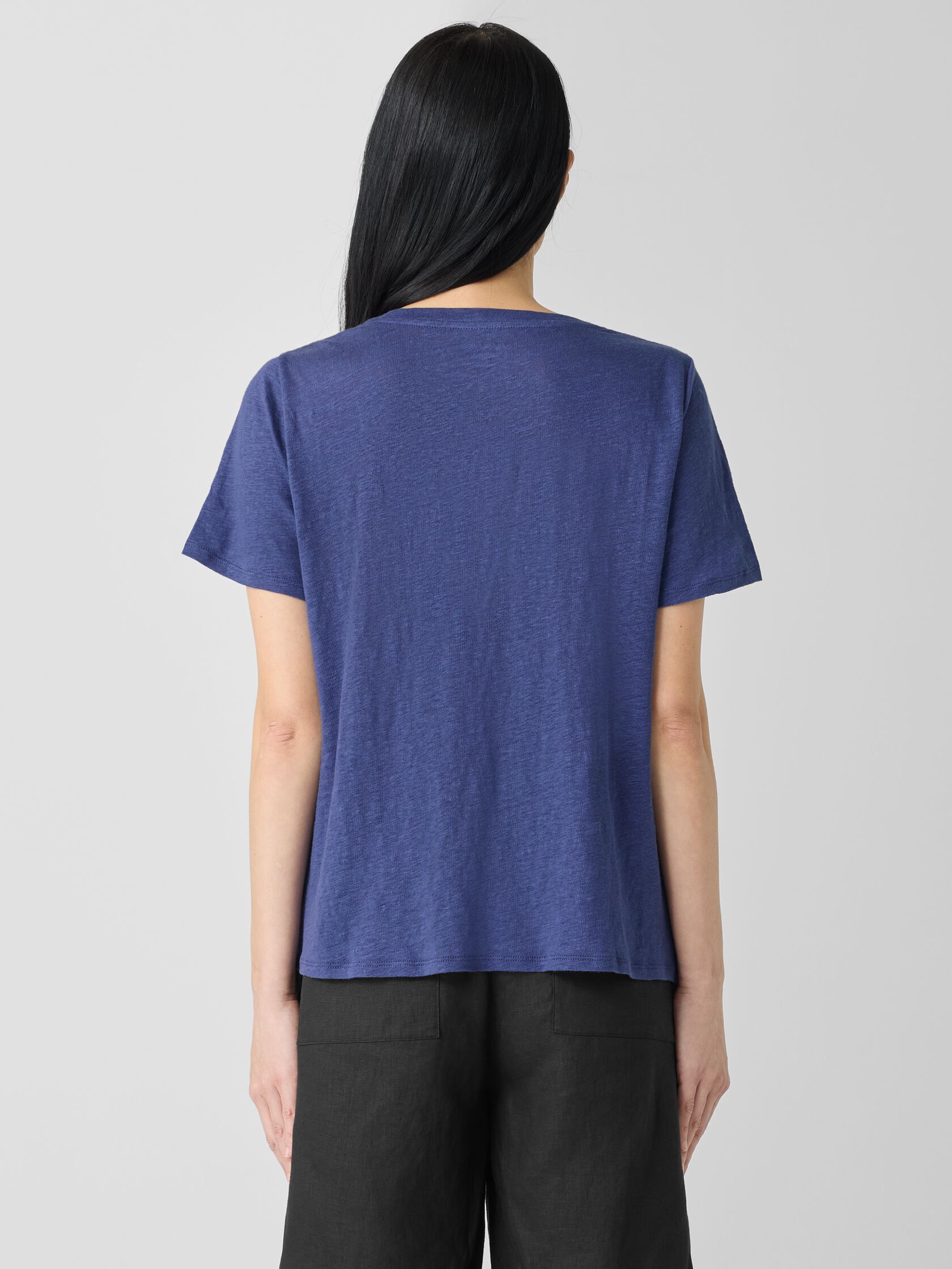 Organic Linen Jersey Crew Neck Tee