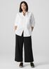 Cotton Stretch Denim Wide-Leg Jean