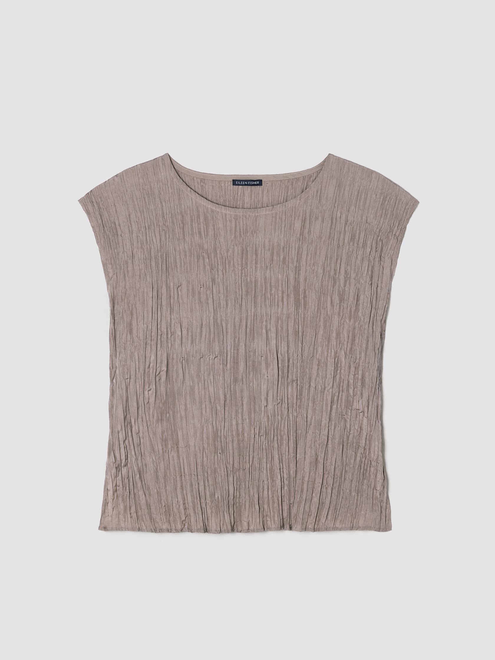 Crushed Silk Ballet Neck Top