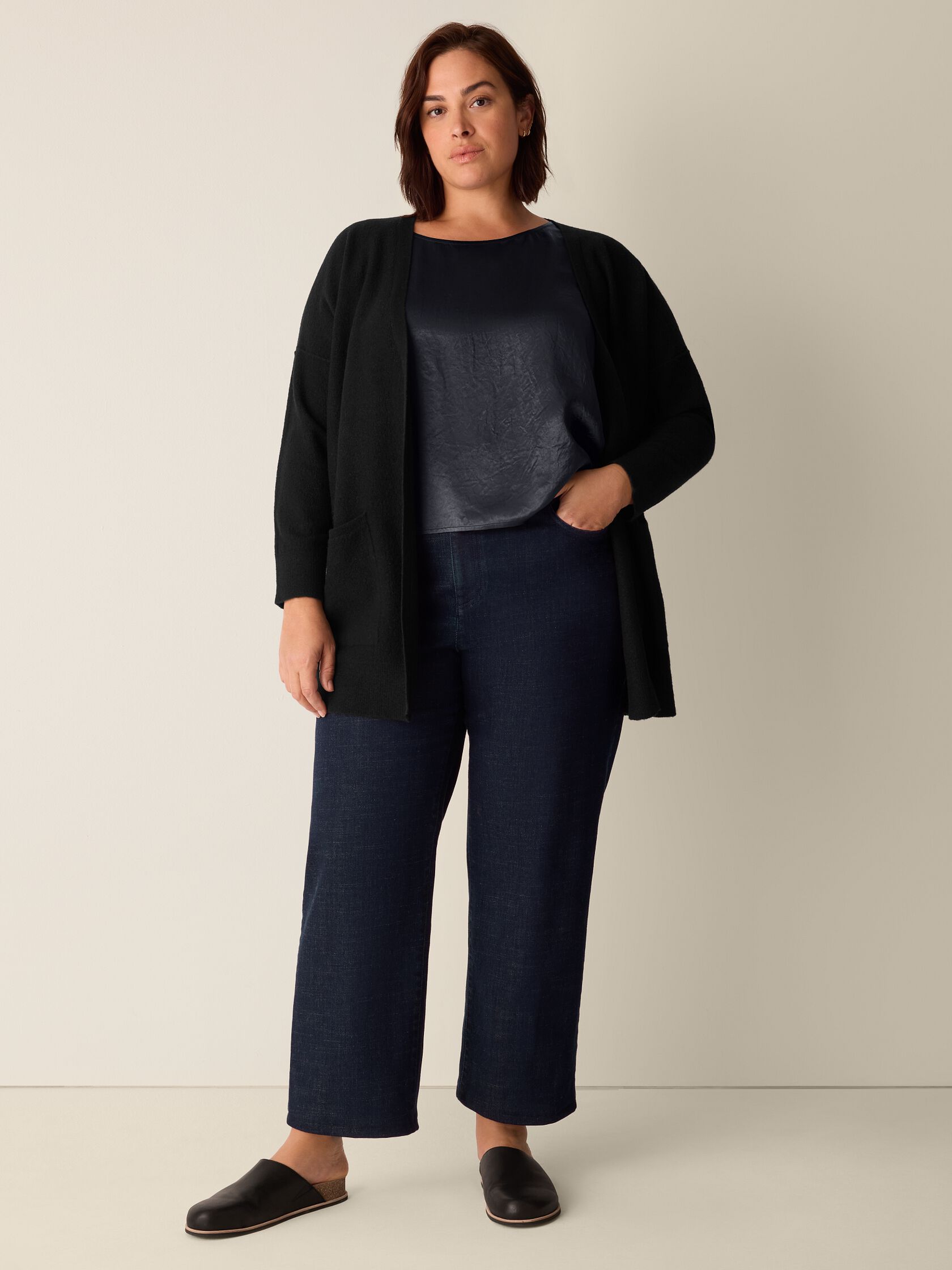 Cotton Stretch Denim Straight Jean