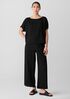 Woven Plissé Dolman Sleeve Top