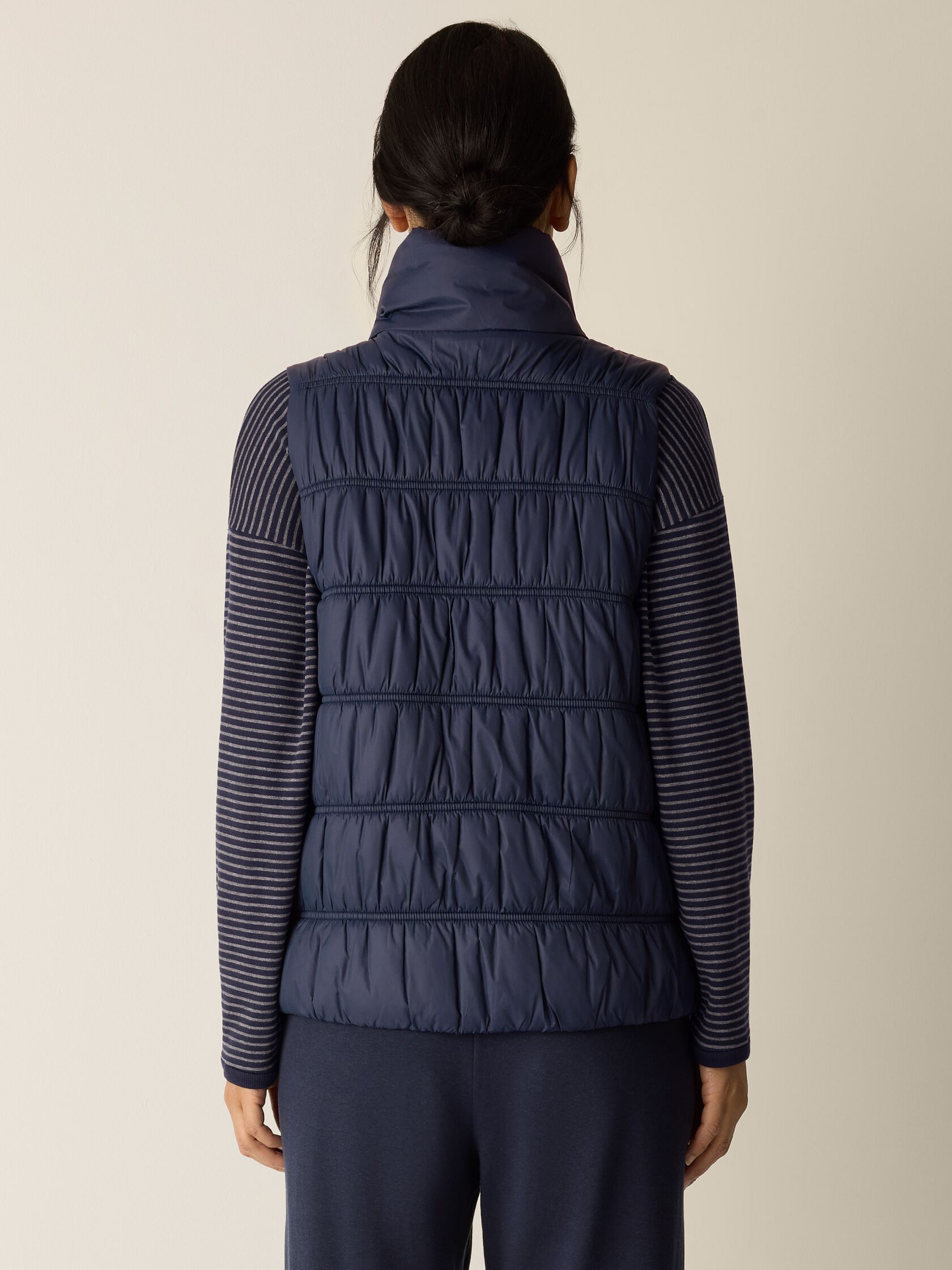 Eggshell Recycled Nylon Ruched Vest