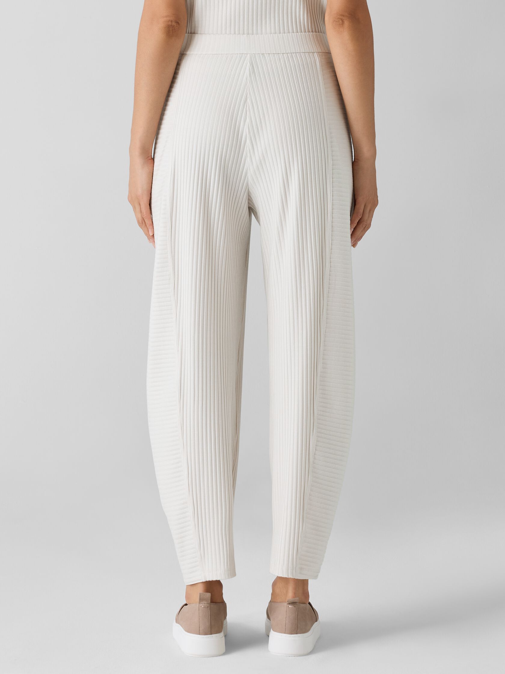 Textured Stretch Rib Lantern Pant