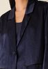 Textured Satin Long Blazer