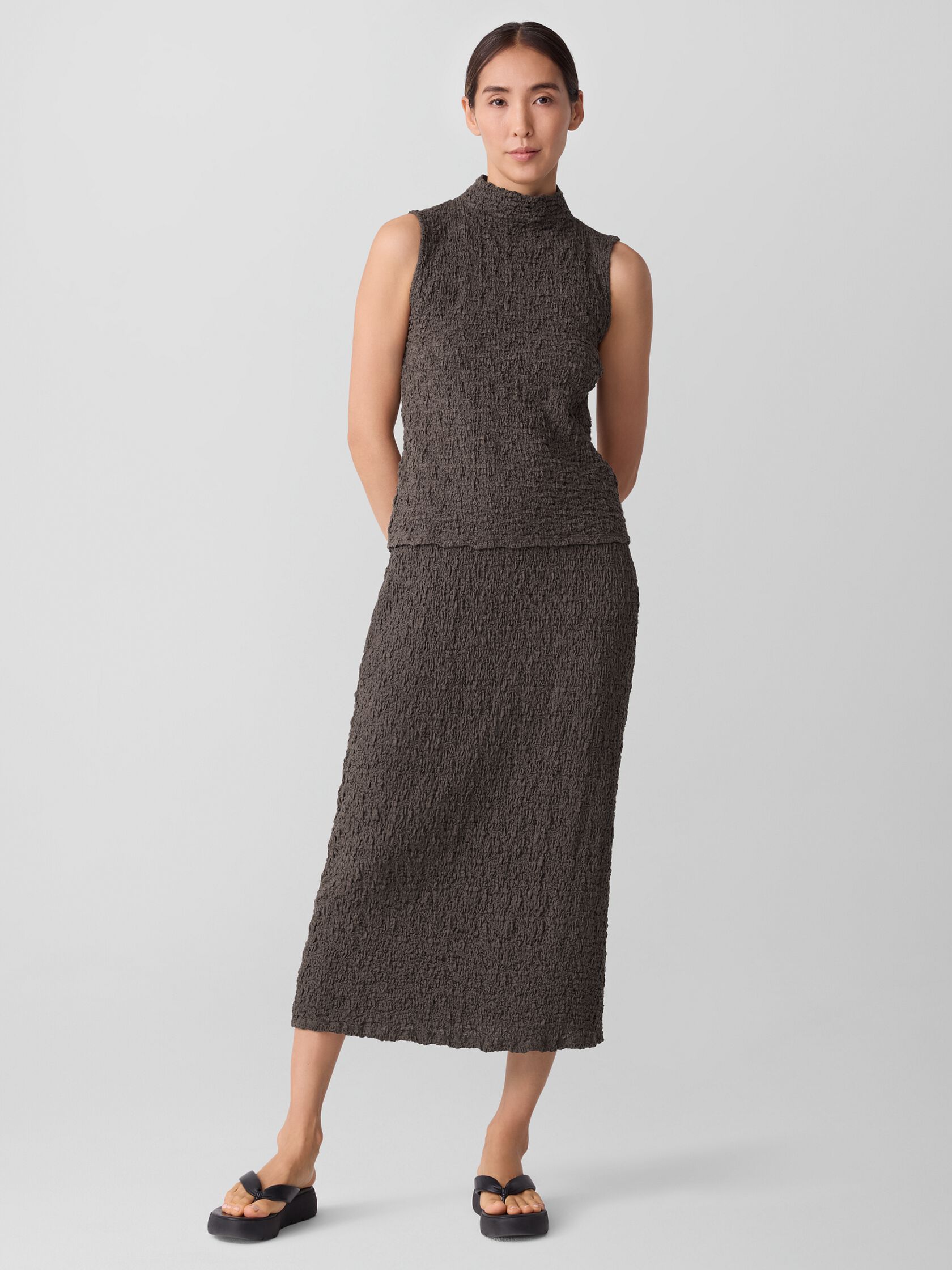 Bubble Jacquard Pencil Skirt