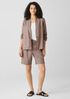 Organic Linen High Collar Jacket