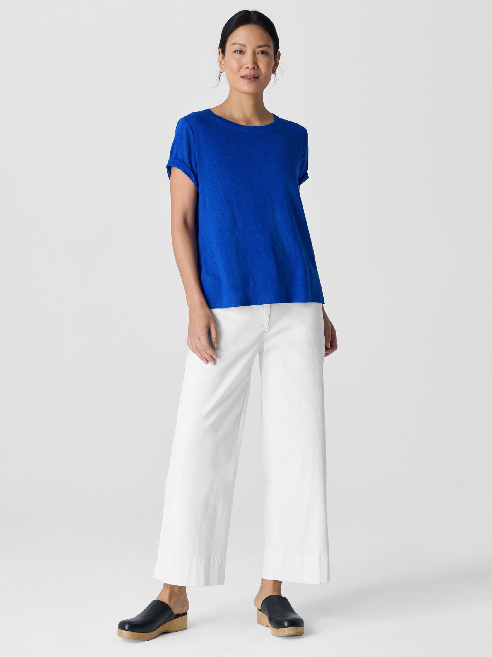 Organic Linen Jersey Crew Neck Tee
