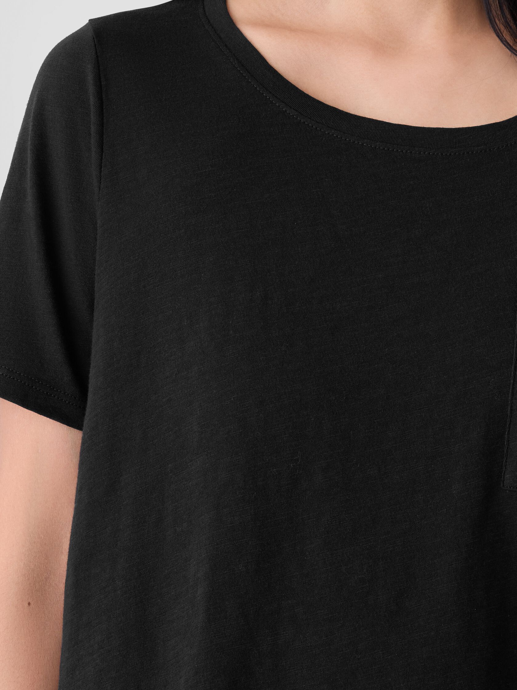Organic Cotton Slubby Jersey Pocket Tee