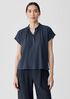 Fine Jersey Band Collar Top