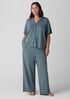 Organic Cotton Interlock Notch Collar Sleep Shirt