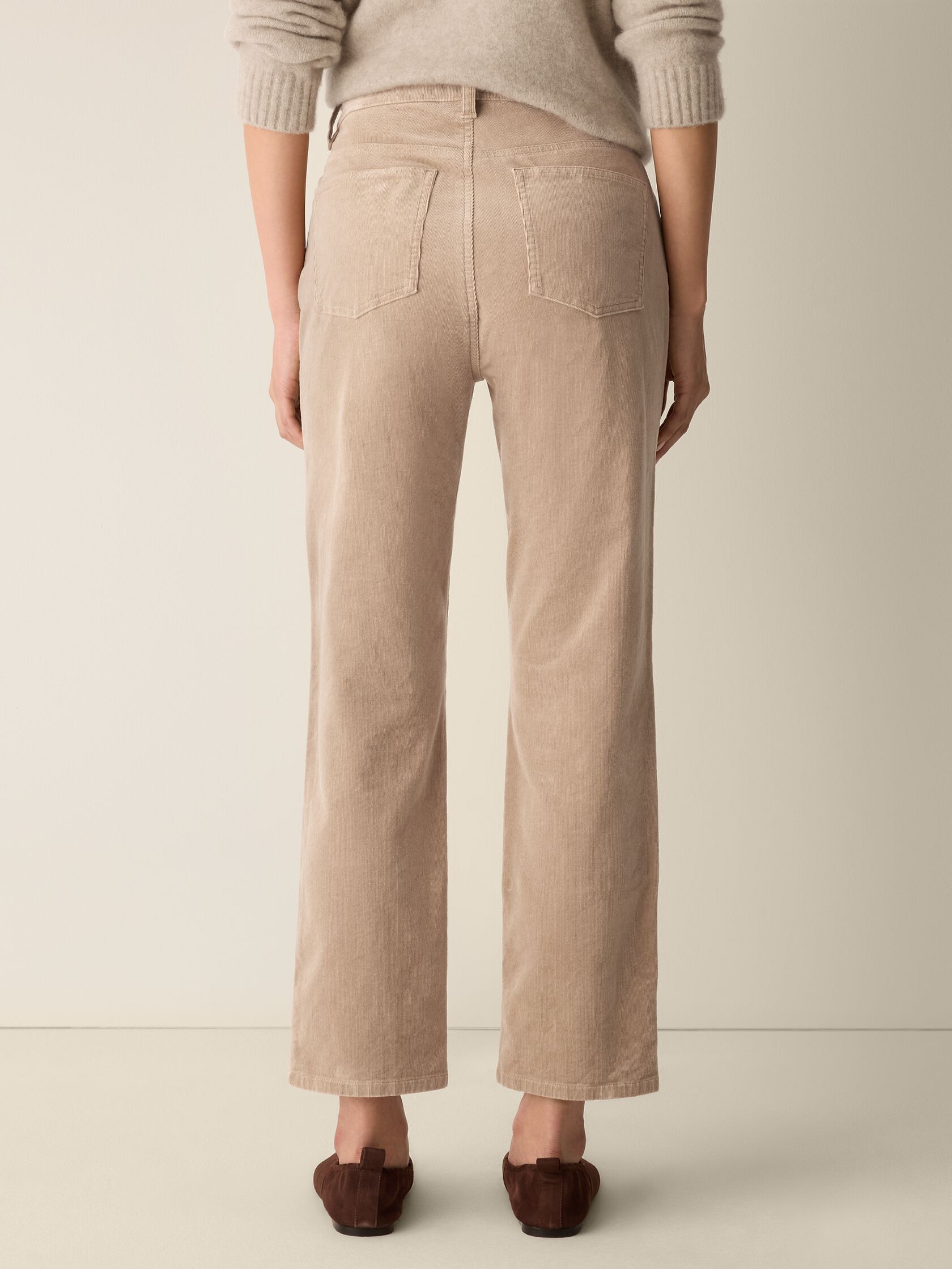 Organic Cotton Stretch Corduroy Straight Pant