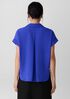 Silk Georgette Crepe Notch Collar Top