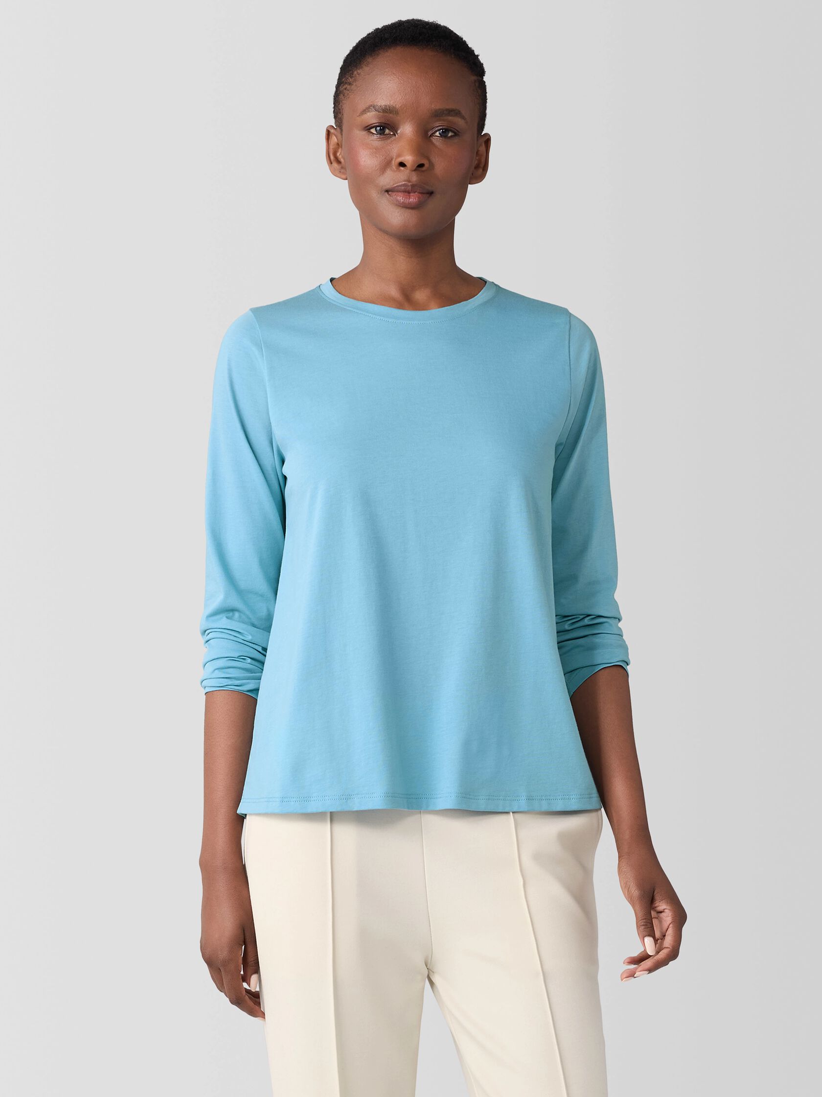 Organic Pima Cotton Jersey Long-Sleeve Tee